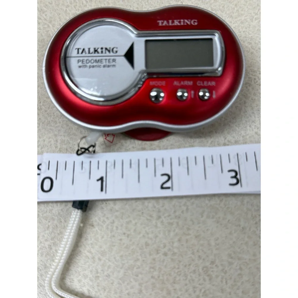 Totes for Her Red Talking Pedometer with Panic Alarm